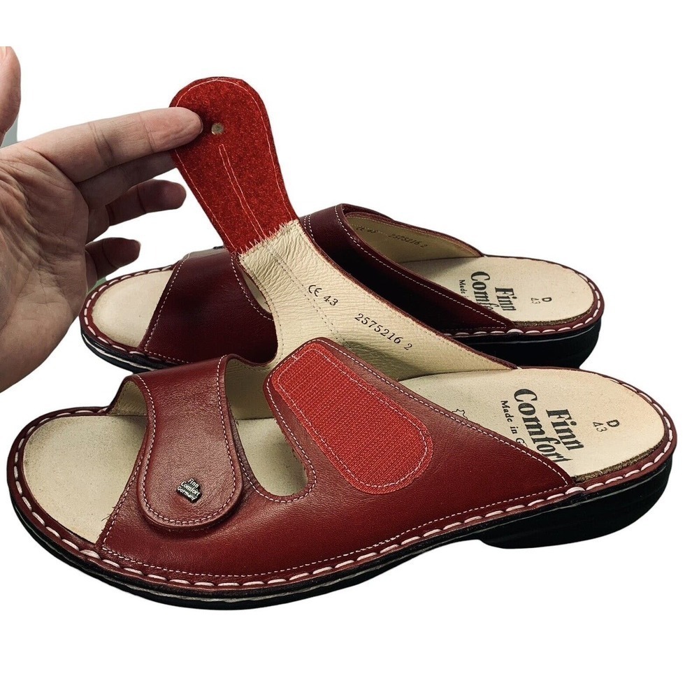 Finn Comfort Sansibar Venezia Red Sandals Womens Size 12 US 43 EU NWOT $225 - Picture 6 of 16